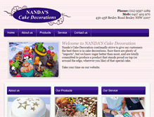 Tablet Screenshot of nandascakedecorations.com.au